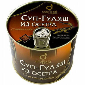 Суп-гуляш из осетра с шампиньонами Эко Фуд, 530 г