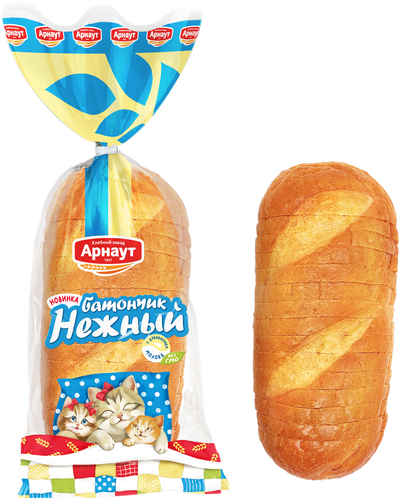 

Батон Арнаут Нежный нарезка 230 г