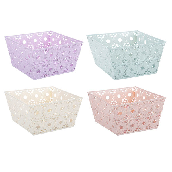 Vetta корзинка универсальная, 22х22х12см, пластик, 4 цвета