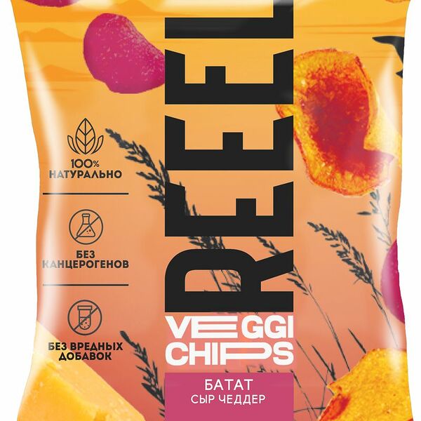 Чипсы овощные Reeel батат сыр чеддер натуральные, 30 г
