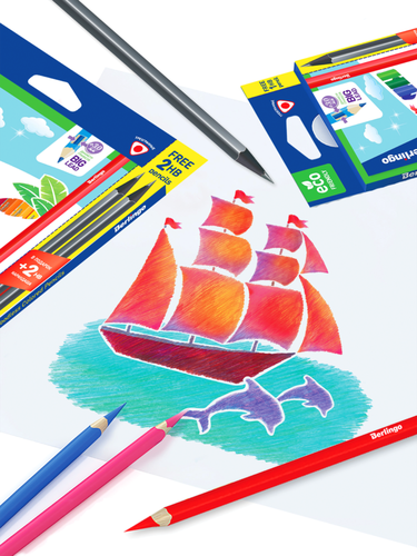 

Карандаши цветные Berlingo Корабли 12 цветов и 1 чернографитный HB заточенные