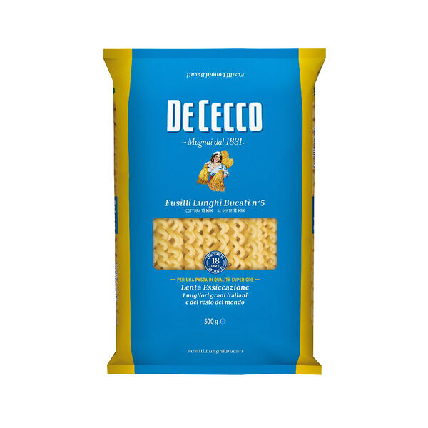 Макаронные изделия De Cecco из твердых сортов пшеницы Фусилли Лунги Букати-5 500 г.