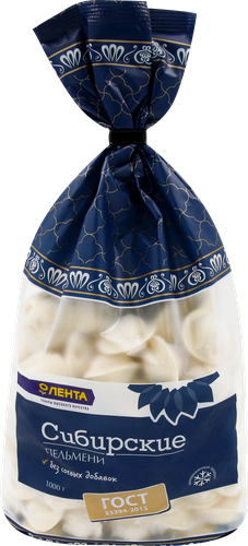 

Пельмени Лента Сибирские, ГОСТ 1 кг