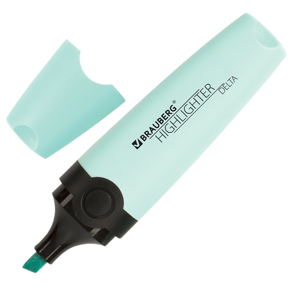 Текстовыделитель Brauberg delta pastel бирюзовый линия 1-5 мм, 1 шт