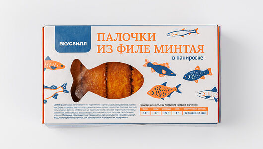 Палочки из филе минтая в панировке замороженный