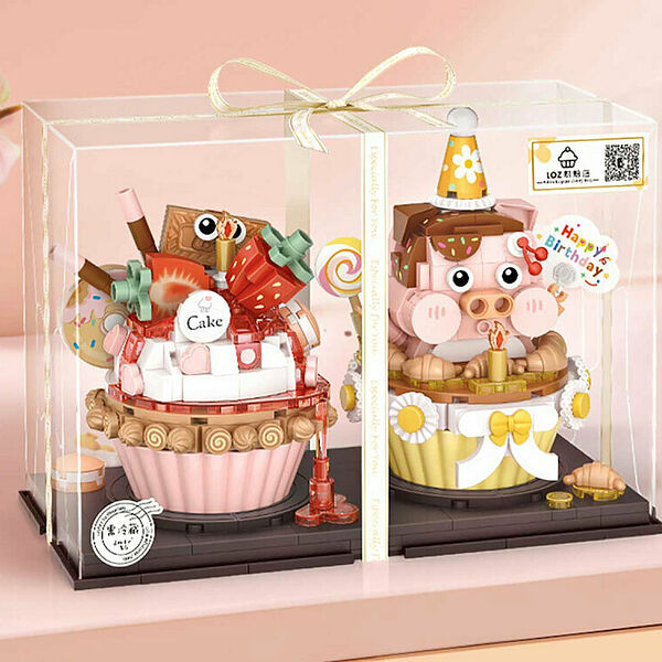 Конструктор LOZ 1756_MK Конструктор Поросёнок в клубничном пироге