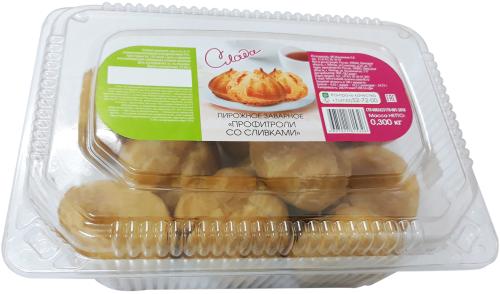 

Пирожное Слада Профитроли со сливками карамельный вкус 300г