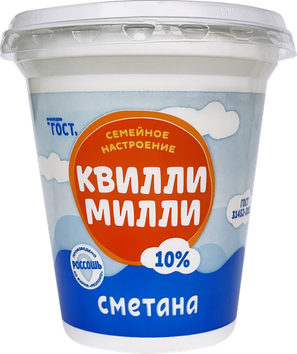 

Сметана Квилли Милли 10% БЗМЖ 300 г