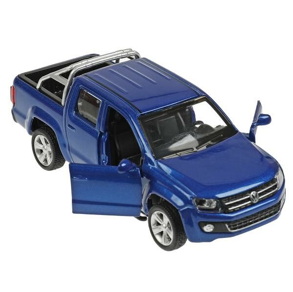 Машина металл VOLKSWAGEN amarok, 11,4 см, двери, инерция, синий, коробка
