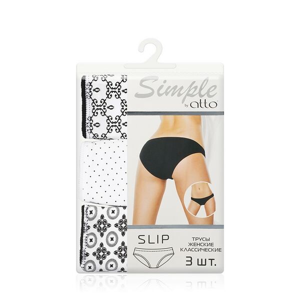 Женские трусы Atto Simple TK-57 , S , 3шт