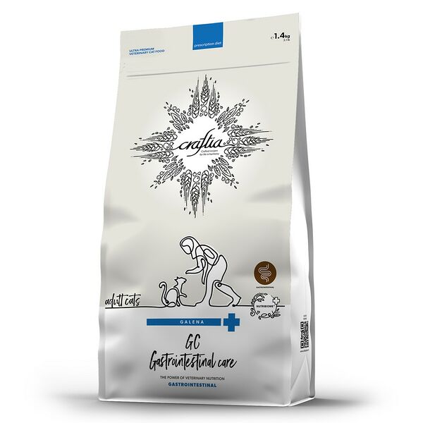 Сухой корм Craftia galena cat gastrointestinal care ветеринарная диета для кошек при заболеваниях Жкт 1.4кг
