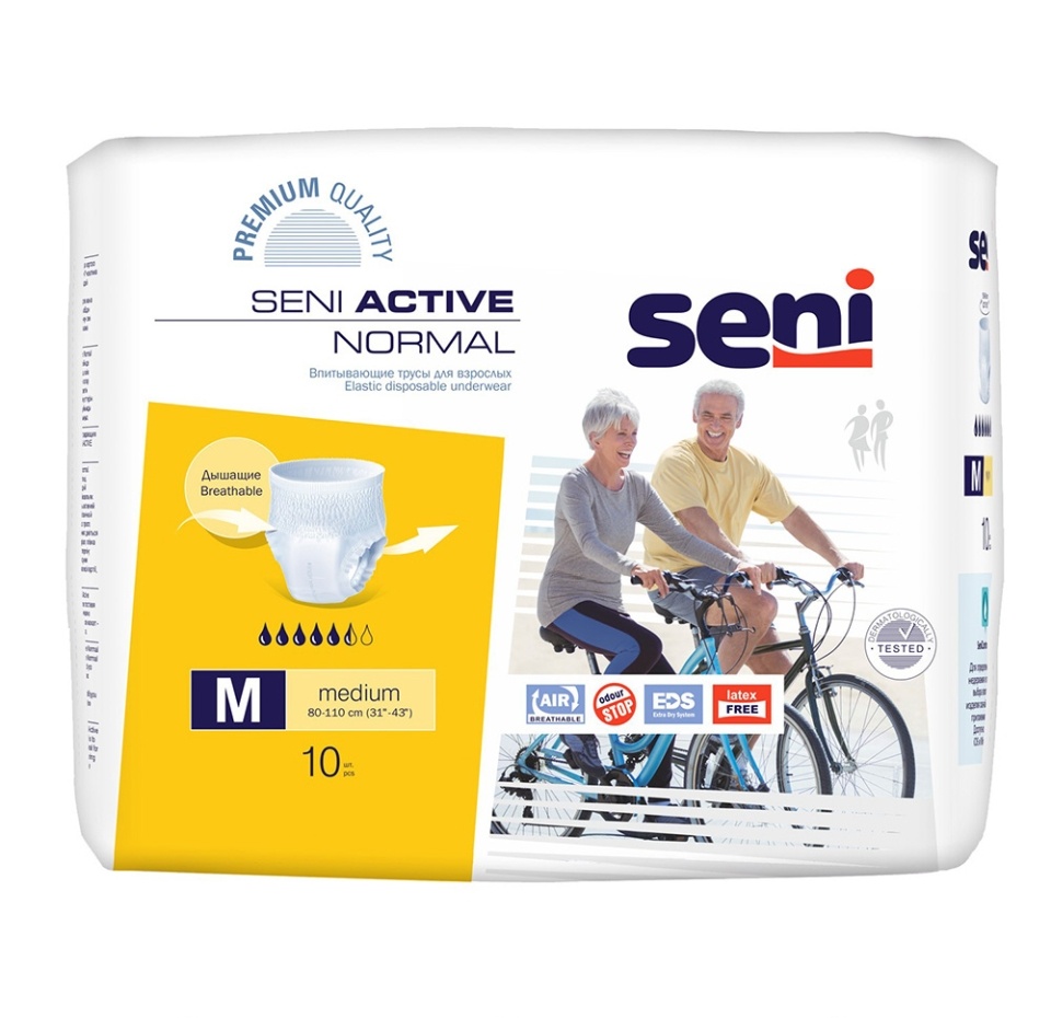 

Трусы Seni Active Normal впитывающие для взрослых размер M 10 шт