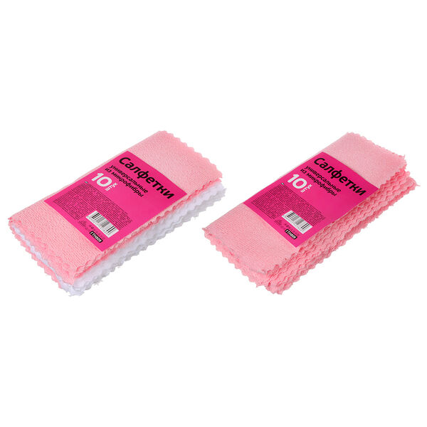 Набор салфеток универсальных 10 шт, 25х25 см, в ассортименте