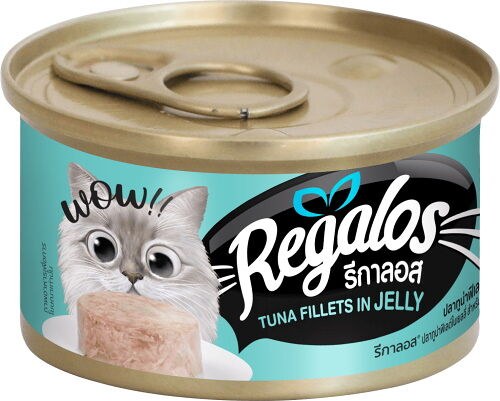 REGALOS для кошек консервы 80г Тунец филе в желе