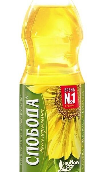 Масло Подсолнечное Слобода рафинированное высший сорт, 1000 мл