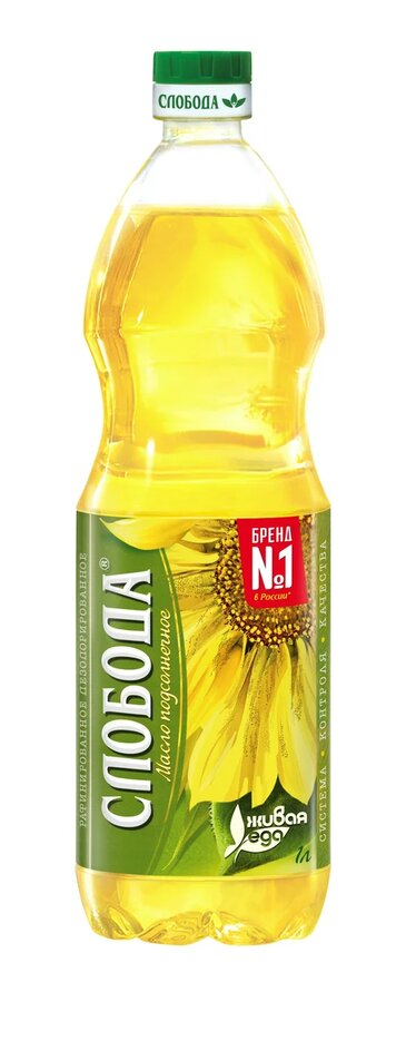 

Масло Подсолнечное Слобода рафинированное высший сорт 1 л
