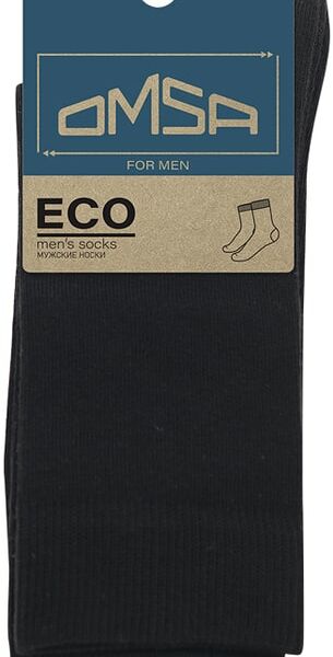 Носки мужские Omsa Eco 403 гладь Nero Черный Размер 45-47