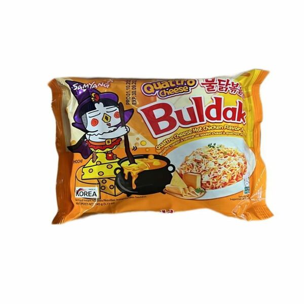 Лапша быстрого приготовления Samyang Buldak острая со вкусом курицы и 4 сыра, 145 г