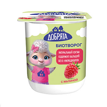 Биотворог Добрята малина 4,2% Несвижский завод детского питания Беларусь