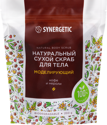 

Скраб для тела SYNERGETIC Кофе и нероли, моделирующий, 200г