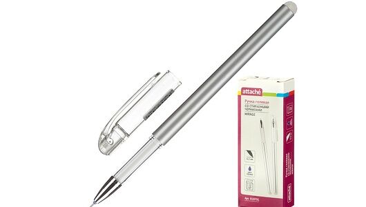 Ручка гелевая со стираемыми чернилами Attache Mirage синяя толщина линии 0,38 мм к 