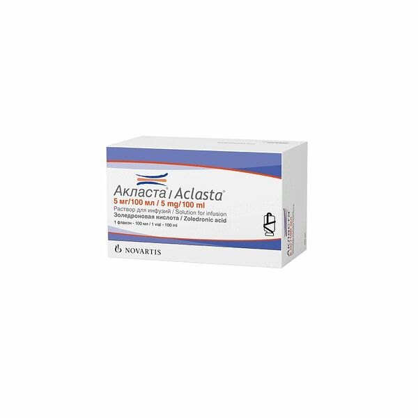 Акласта раствор для инфузий 5 мг/100 мл 100 мл
