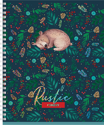 

Тетрадь BG Rustic, А5, 96 листов, в клетку, на гребне, в ассортименте