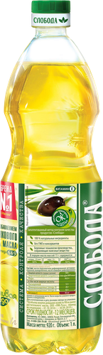

Масло подсолнечное Слобода с добавлением оливкового 1 л