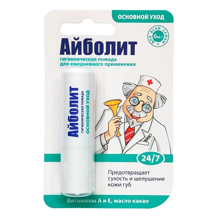 

Помада гигиеническая Айболит основной уход 2.8 г