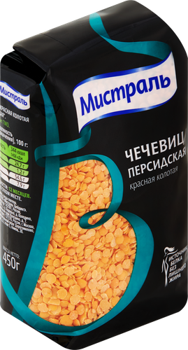 

Чечевица Мистраль Персидская красная колотая 450 г