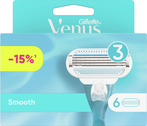 Кассеты сменные для бритья GILLETTE Venus Smooth, 6шт
