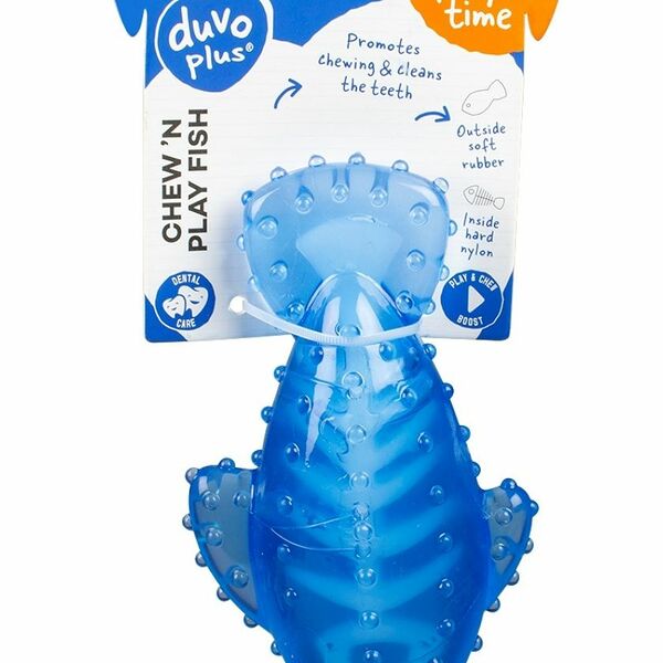 Жевательная игрушка для собак Рыбка 16,7*9,9*6см голубая
