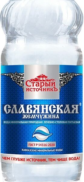 Вода минеральная Славянская жемчужина природная лечебно-столовая, 1.5л