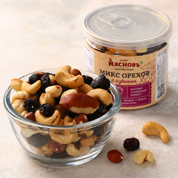 Микс орехов с изюмом МясновЪ Буфет от КуулКлевер, 150 г