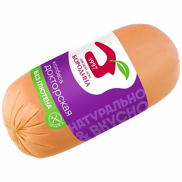 Колбаса вареная Мясной дом Бородина Докторская без глютена 500 г