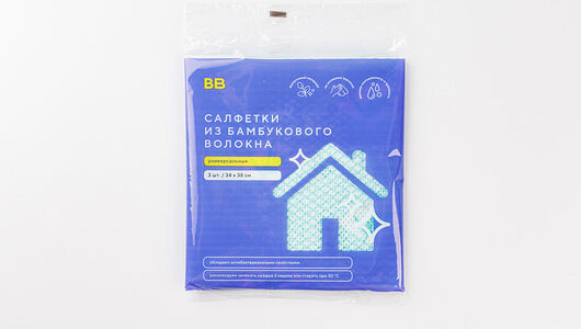 Салфетки из бамбукового волокна, 3 шт