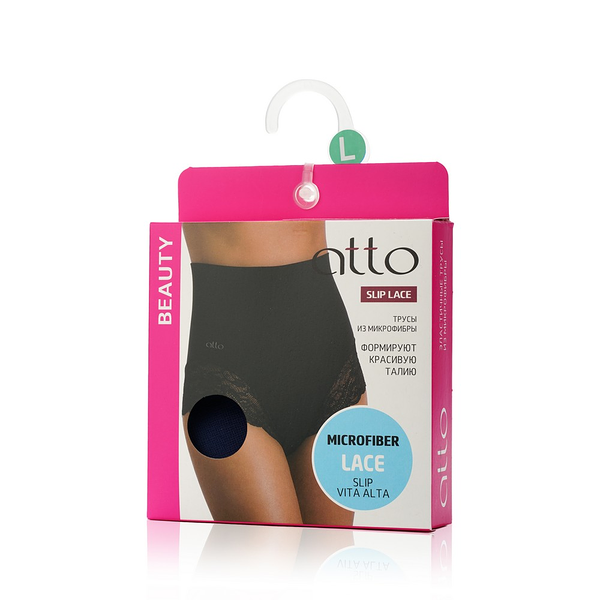 Женские трусы Atto Lace slip vita alta Тёмно-синие L