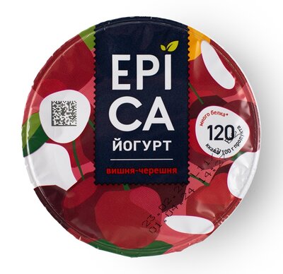 Йогурт Epica натуральный вишня черешня 4.8%