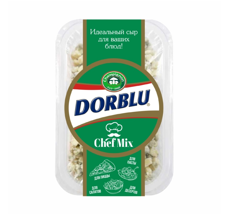 

Сыр мягкий Dorblu Шеф микс дорблю с голубой плесенью 56% 100 г