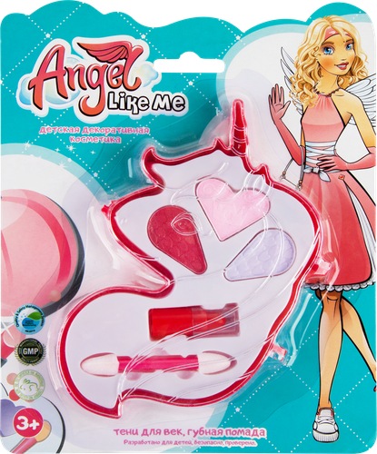 

Набор косметики Angel Like Me тени 3 цвета аппликатор губная помада