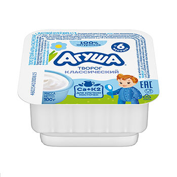 Творог детский мягкий Агуша Первая ложка Классический 4.5% с 6 месяцев 100 г