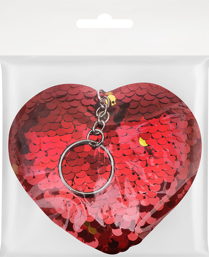 Брелок Сердце 9х8,5см, без цепи, пластик, Арт. LTA0321001