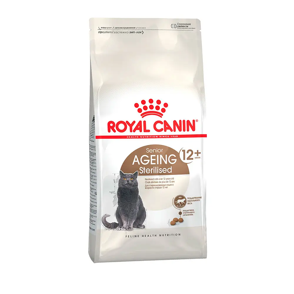 Корм для стерилизованных кошек и кастрированных котов старше 12 лет Royal Canin Ageing Sterilised Курица, 2кг