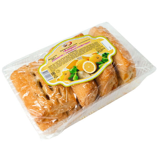 Слойка Васильевский хлебозавод Каприз с лимонным конфитюром, 250г