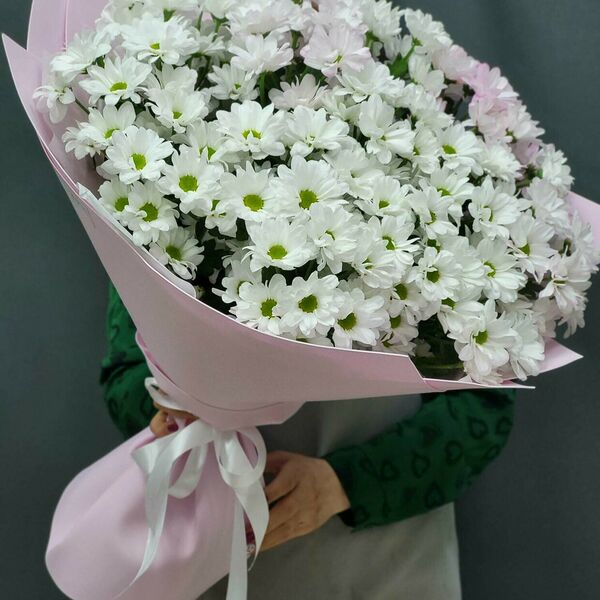 Букет-гигант с хризантемой  ромашкой