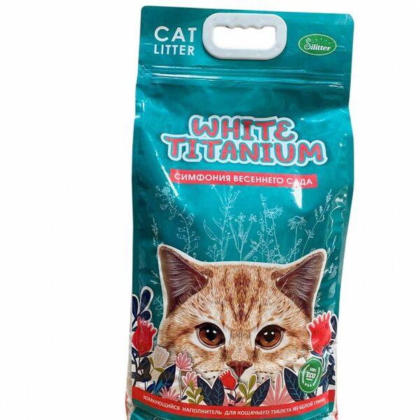 Наполнитель комкующийся Silitter White Titanium 10 л, в ассортименте
