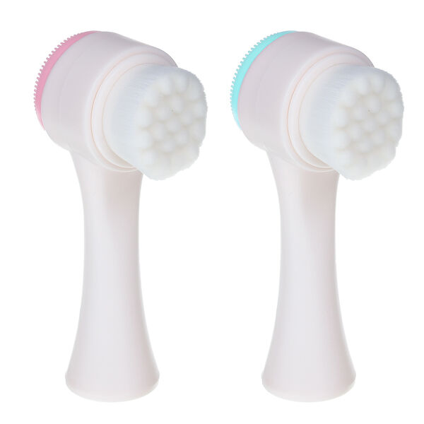 Silapro массажер-щетка для умывания лица, 13x4см, силикон, пластик, 2 цвета