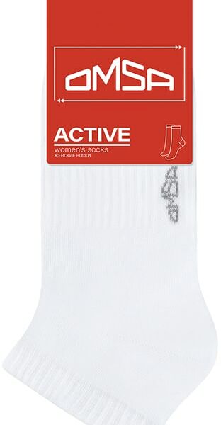 Носки женские Omsa Active 151 укороченные Bianco белый  Размер 35-38