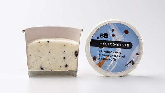 Мороженое ВкусВилл сливочное с шоколадной крошкой