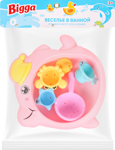 

Набор игровой для купания BIGGA Веселье в ванной, 6 предметов, Арт. B1243409